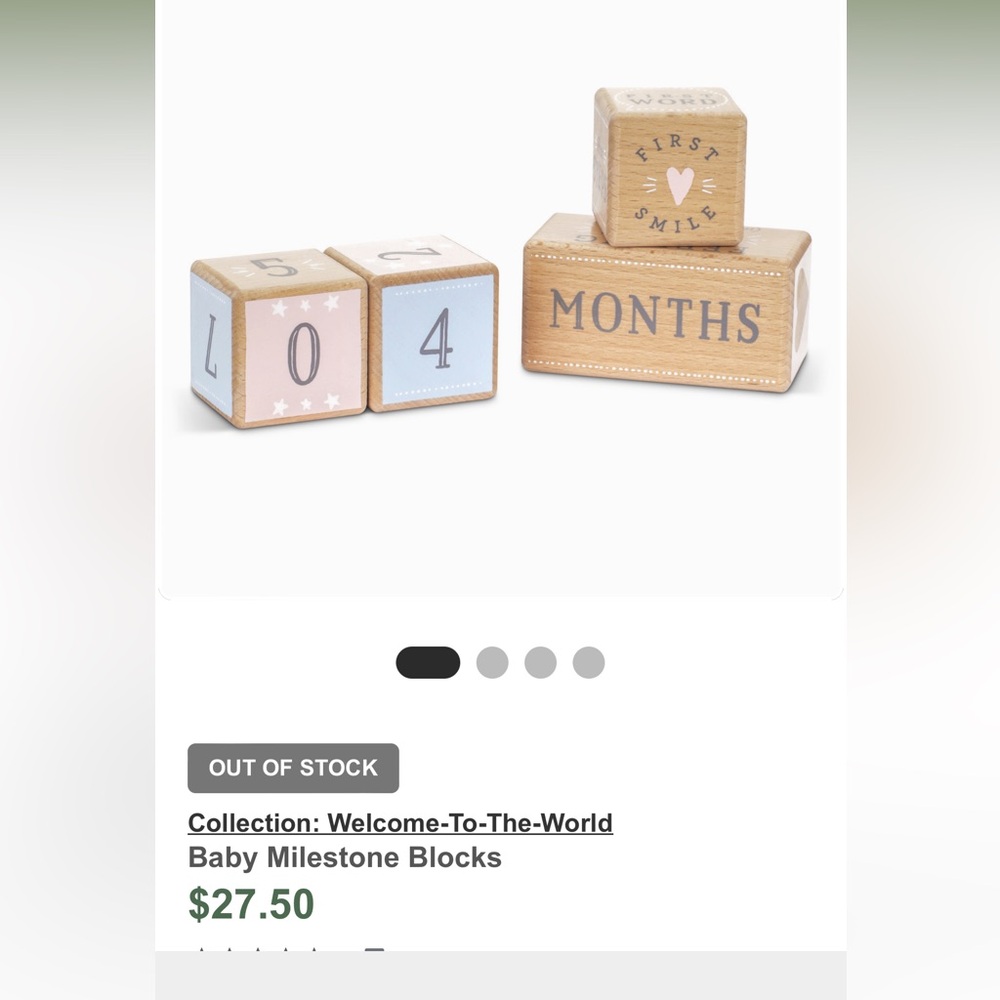 Baby milestone/age blocks